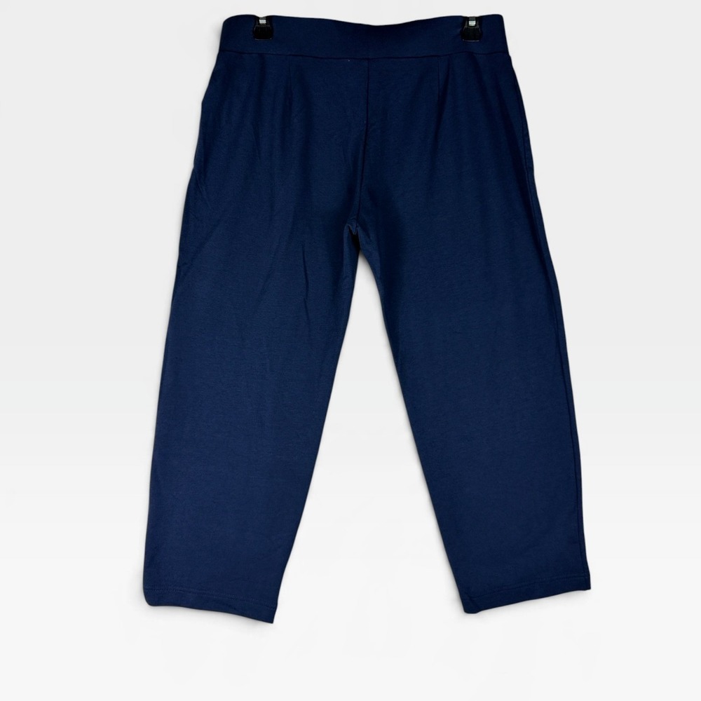 J. Jill Pure Jill Slim-Leg Cropped Pants Womens S Navy Blue Stretch NWT - Picture 2 of 10
